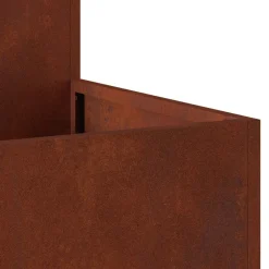 vidaXL Maceta para Jardín Oxidado 80 x 80 x 48 cm Acero autopatinable Acero oxidado Outlet