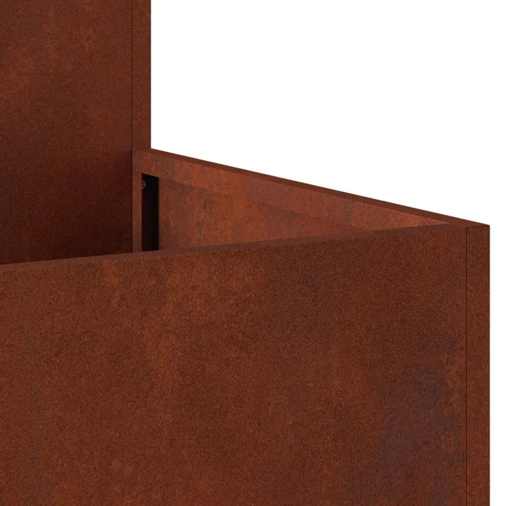 vidaXL Maceta para Jardín Oxidado 80 x 80 x 48 cm Acero autopatinable Acero oxidado Outlet