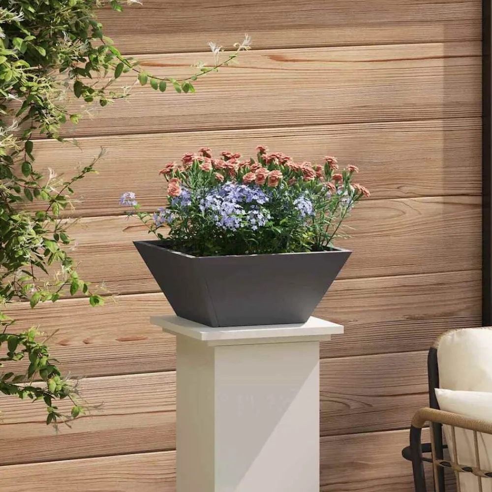 vidaXL Jardín-Maceta para Jardín 35 x 35 x 15 cm Acero laminado en frío