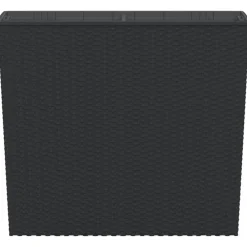 vidaXL Jardín-Macetero con interior extraíble PP ratán gris 12/44 L