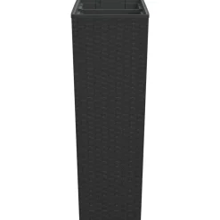 vidaXL Jardín-Macetero con interior extraíble PP ratán gris 12/44 L
