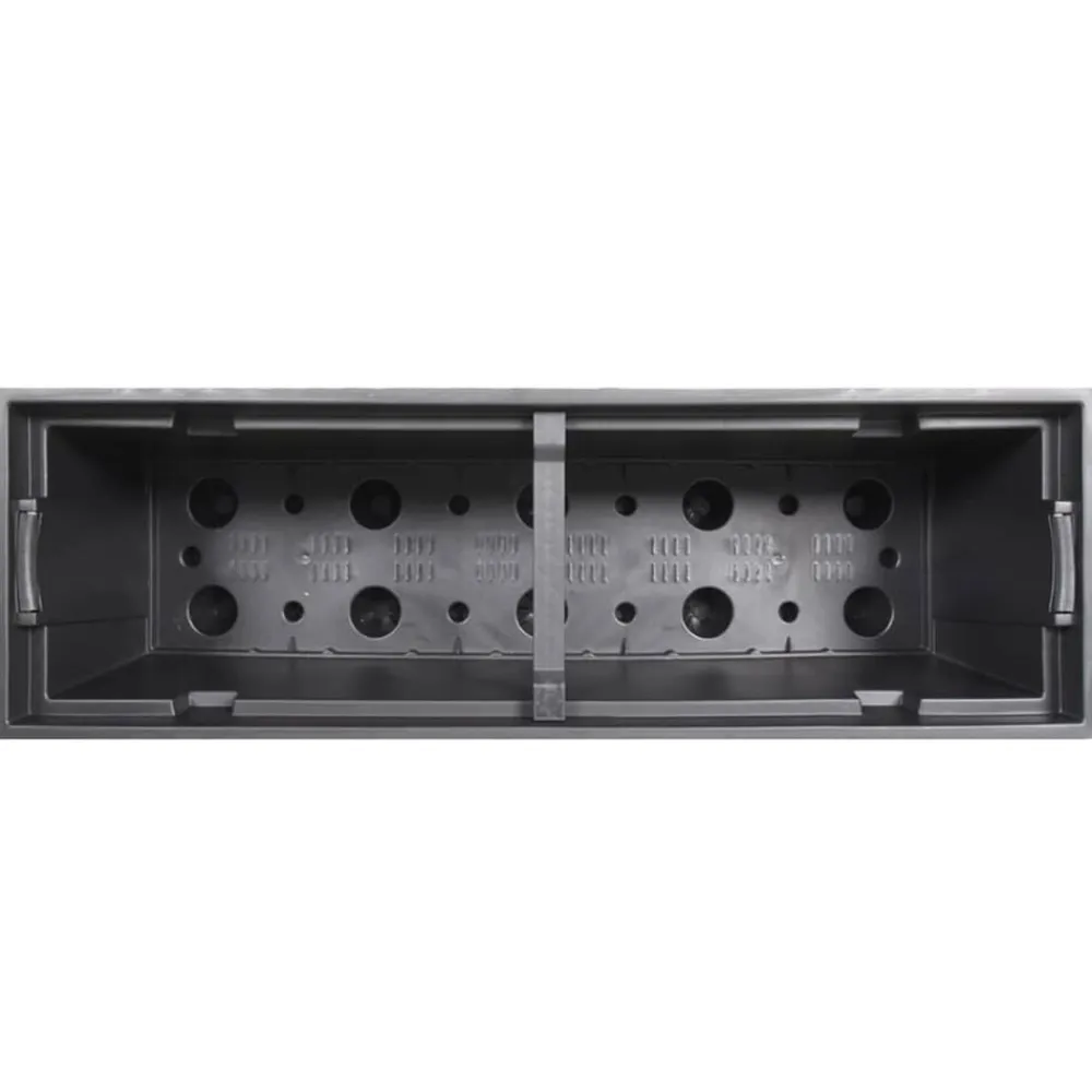vidaXL Jardín-Macetero con interior extraíble PP ratán gris 12/44 L