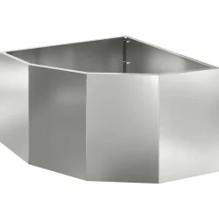 vidaXL Macetero de Esquina Plateado 60 x 60 x 35 cm Acero galvanizado