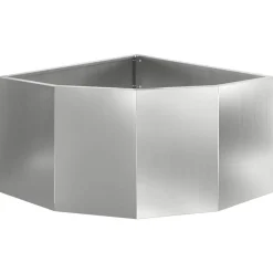 vidaXL Macetero de Esquina Plateado 60 x 60 x 35 cm Acero galvanizado