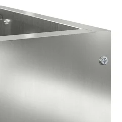 vidaXL Macetero de Esquina Plateado 60 x 60 x 35 cm Acero galvanizado