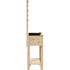 vidaXL Jardín-Macetero de Jardín Beige 71 x 38 x 152 cm Madera de Pino Sólido