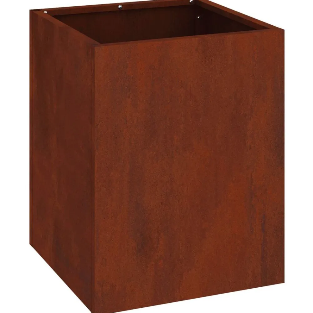 vidaXL Macetero de Jardín Acero autopatinable 32 x 32 x 40 cm Acero oxidado Best