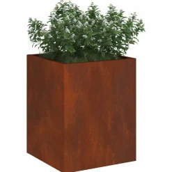 vidaXL Macetero de Jardín Acero autopatinable 32 x 32 x 40 cm Acero oxidado Best