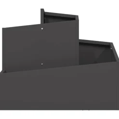 vidaXL Macetero de Jardín 60 x 60 x 50 cm Acero laminado en frío Negro New