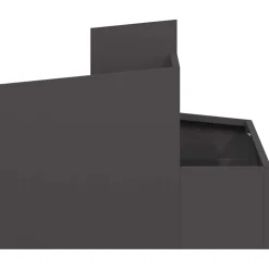 vidaXL Macetero de Jardín 60 x 60 x 50 cm Acero laminado en frío Negro New