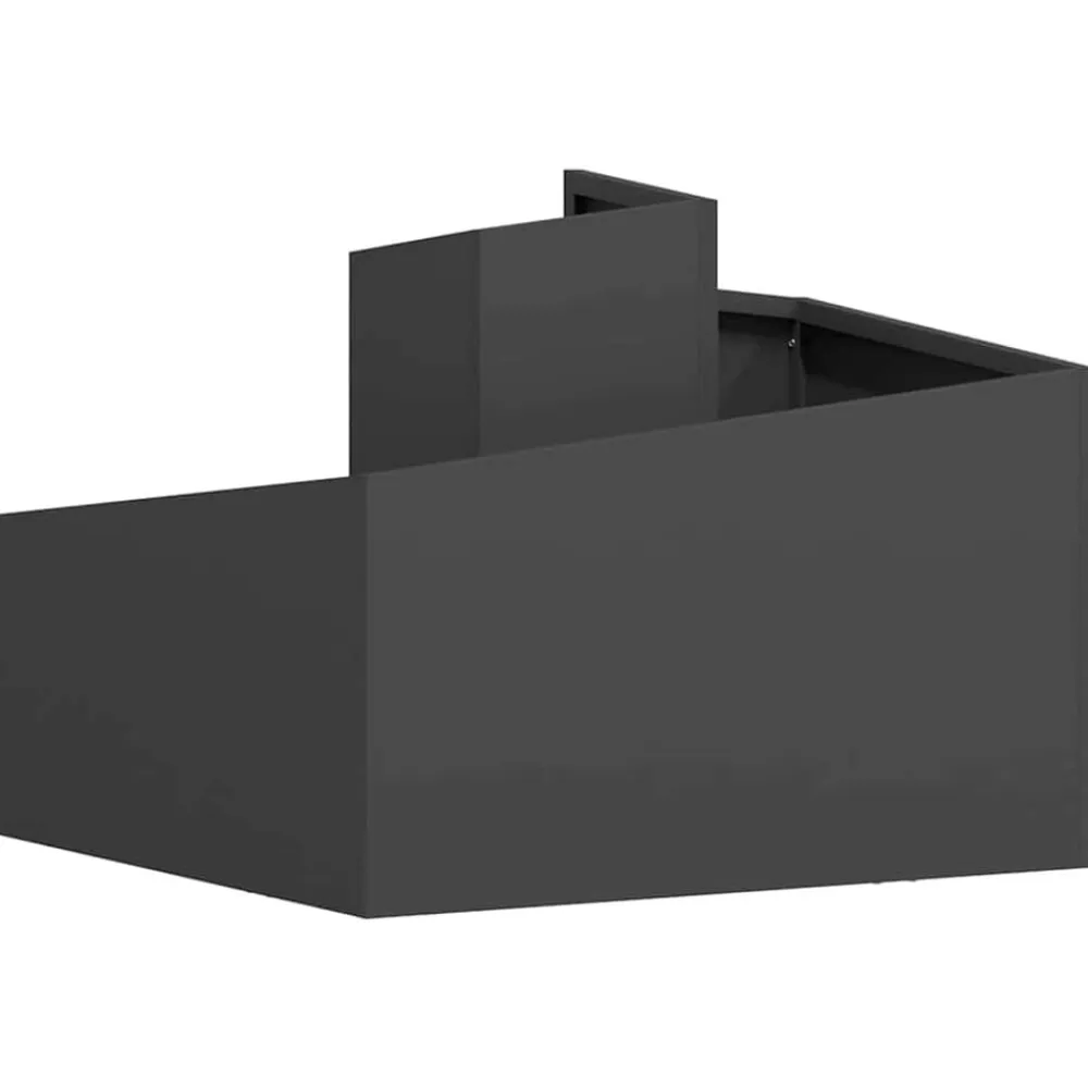 vidaXL Macetero de Jardín 60 x 60 x 50 cm Acero laminado en frío Negro New