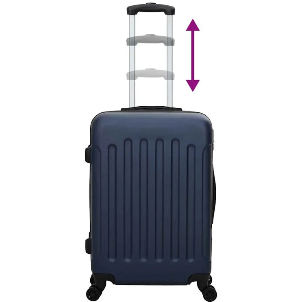 vidaXL Maleta 3 pcs 50 x 31 x 78 cm Plástico ABS Azul oscuro Best