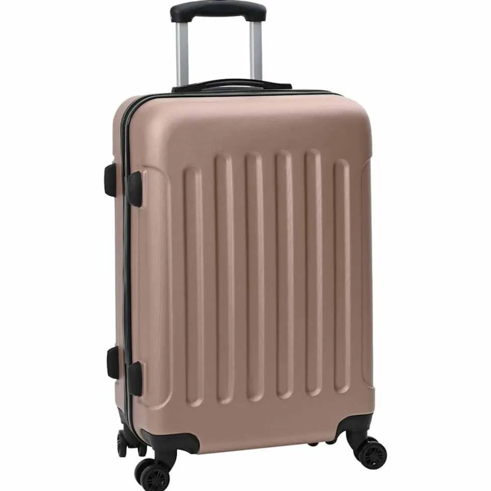 vidaXL Maleta 3 pcs 50 x 31 x 78 cm Plástico ABS Oro rosa Outlet