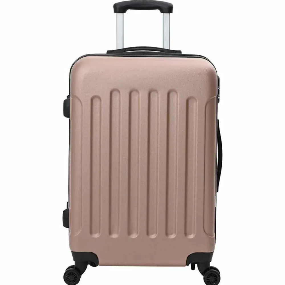vidaXL Maleta 3 pcs 50 x 31 x 78 cm Plástico ABS Oro rosa Outlet