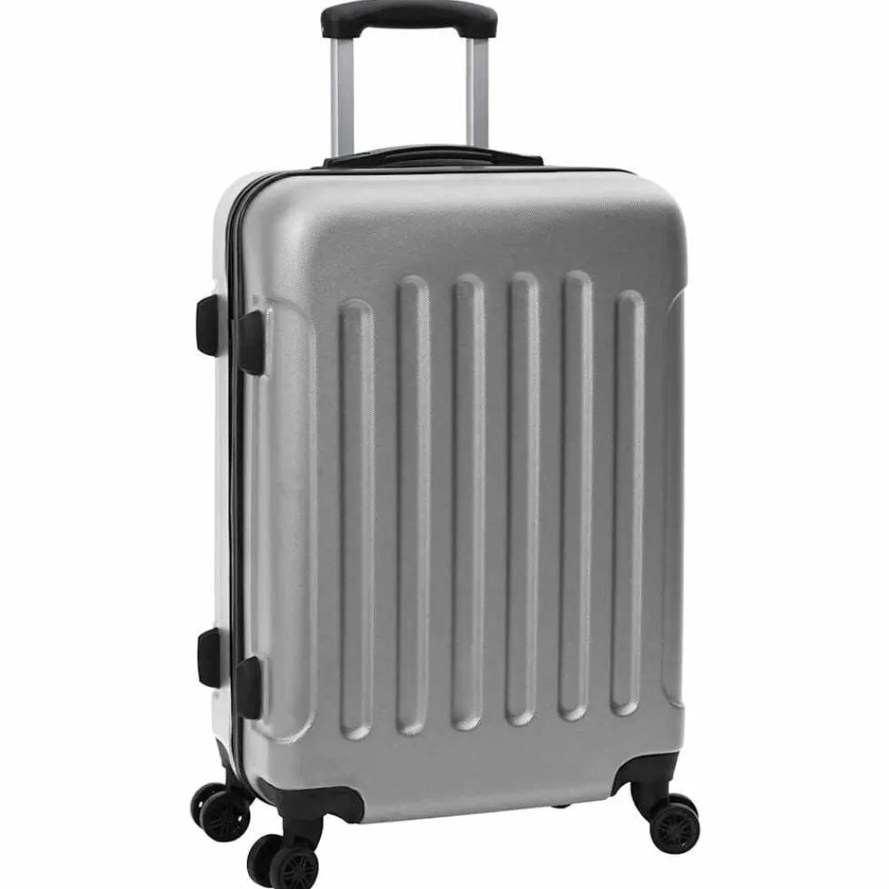 vidaXL Maleta 3 pcs 50 x 31 x 78 cm Plástico ABS Plateado Online