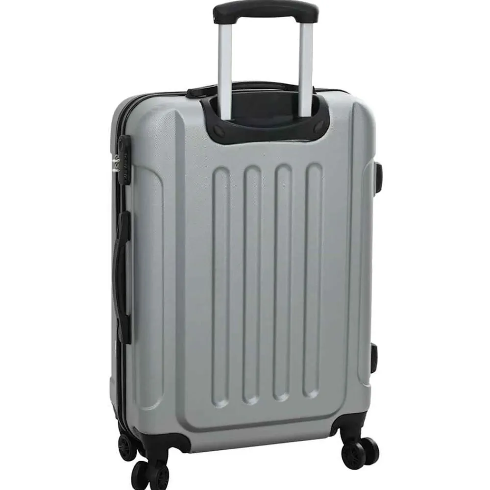 vidaXL Maleta 3 pcs 50 x 31 x 78 cm Plástico ABS Plateado Online