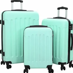 vidaXL Maletas Y Bolsos De Viaje-Maleta 3 pcs 50 x 31 x 78 cm Plástico ABS