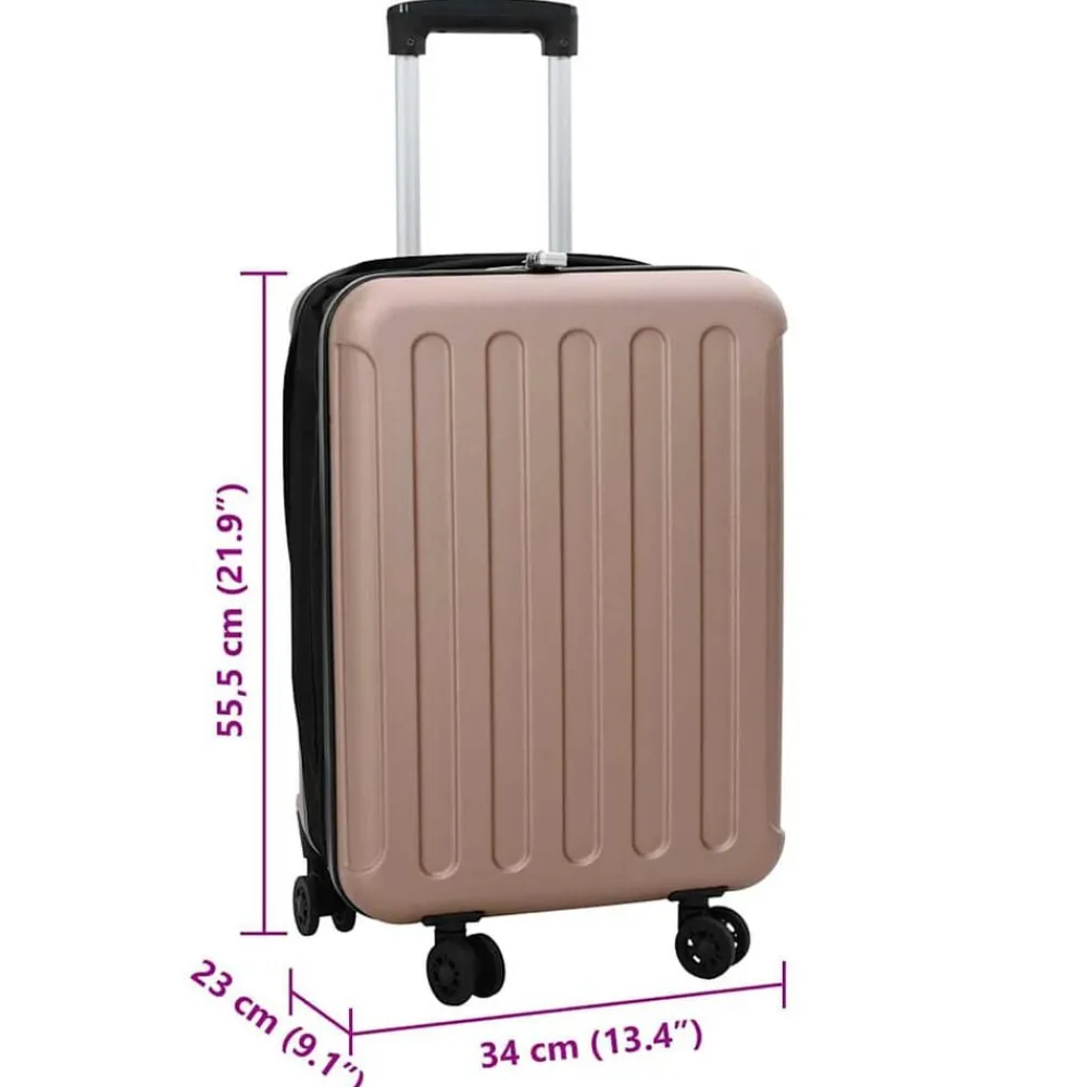 vidaXL Maletas Y Bolsos De Viaje-Maleta con cerradura 34 x 23 x 55.5 cm Plástico ABS