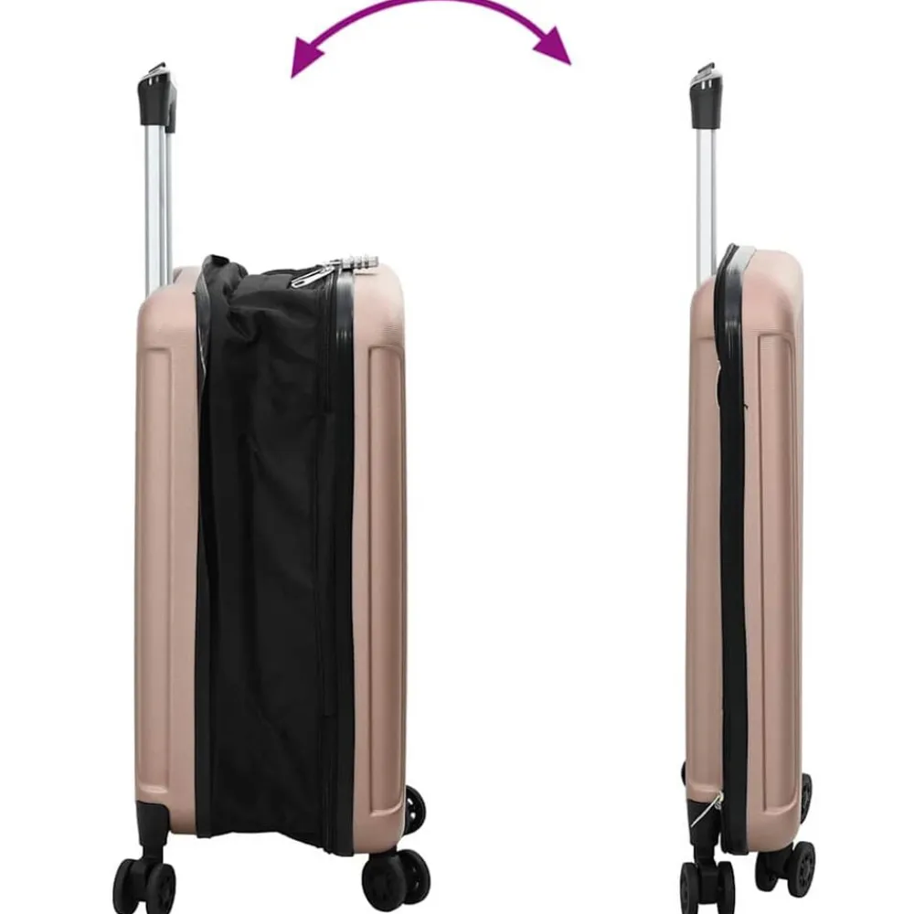 vidaXL Maletas Y Bolsos De Viaje-Maleta con cerradura 34 x 23 x 55.5 cm Plástico ABS
