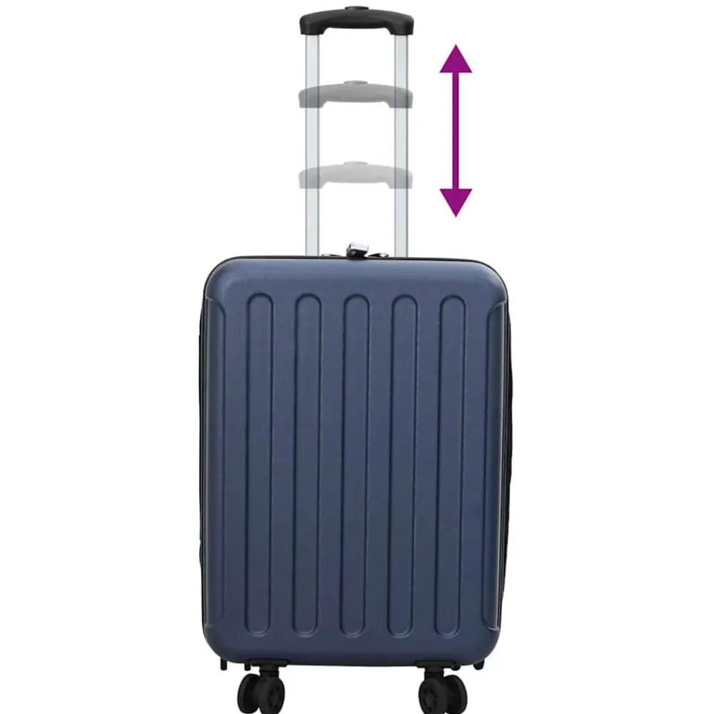vidaXL Maleta con cerradura 34 x 23 x 55.5 cm Plástico ABS Azul oscuro New