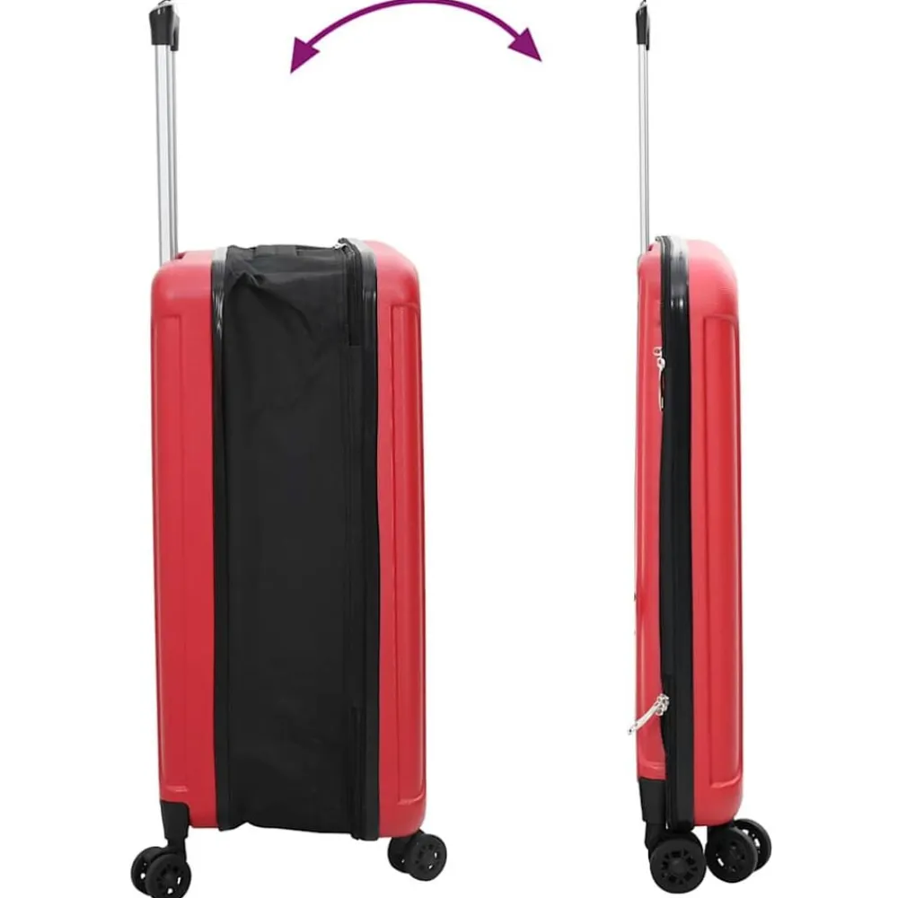 vidaXL Maleta con cerradura 34 x 23 x 55.5 cm Plástico ABS Rojo Discount