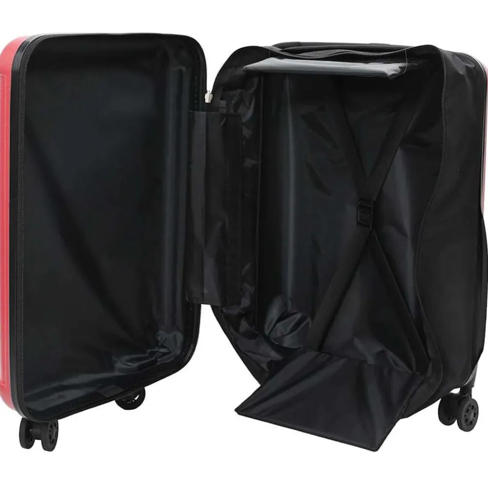 vidaXL Maleta con cerradura 34 x 23 x 55.5 cm Plástico ABS Rojo Discount