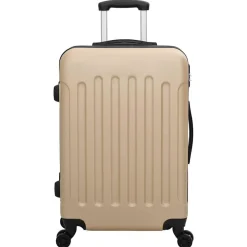 vidaXL Maleta con cerradura 3 pcs champán 50 x 31 x 78 cm Plástico ABS champán Discount