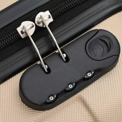 vidaXL Maleta con cerradura 3 pcs champán 50 x 31 x 78 cm Plástico ABS champán Discount