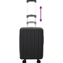 vidaXL Maleta con cerradura 34 x 23 x 55.5 cm Plástico ABS Negro Sale