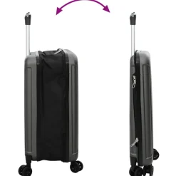 vidaXL Maletas Y Bolsos De Viaje-Maleta con cerradura 34 x 23 x 55.5 cm Plástico ABS