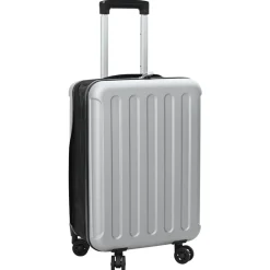 vidaXL Maleta con cerradura 34 x 23 x 55.5 cm Plástico ABS Plateado