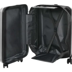 vidaXL Maleta con cerradura 34 x 23 x 55.5 cm Plástico ABS Plateado