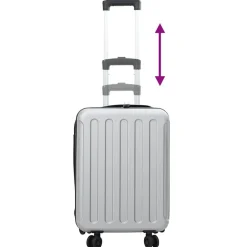 vidaXL Maleta con cerradura 34 x 23 x 55.5 cm Plástico ABS Plateado