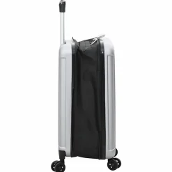 vidaXL Maleta con cerradura 34 x 23 x 55.5 cm Plástico ABS Plateado