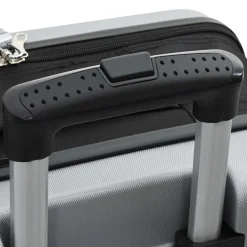 vidaXL Maleta con cerradura 34 x 23 x 55.5 cm Plástico ABS Plateado