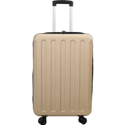 vidaXL Maletas Y Bolsos De Viaje-Maleta con cerradura champán 34 x 23 x 55.5 cm Plástico ABS