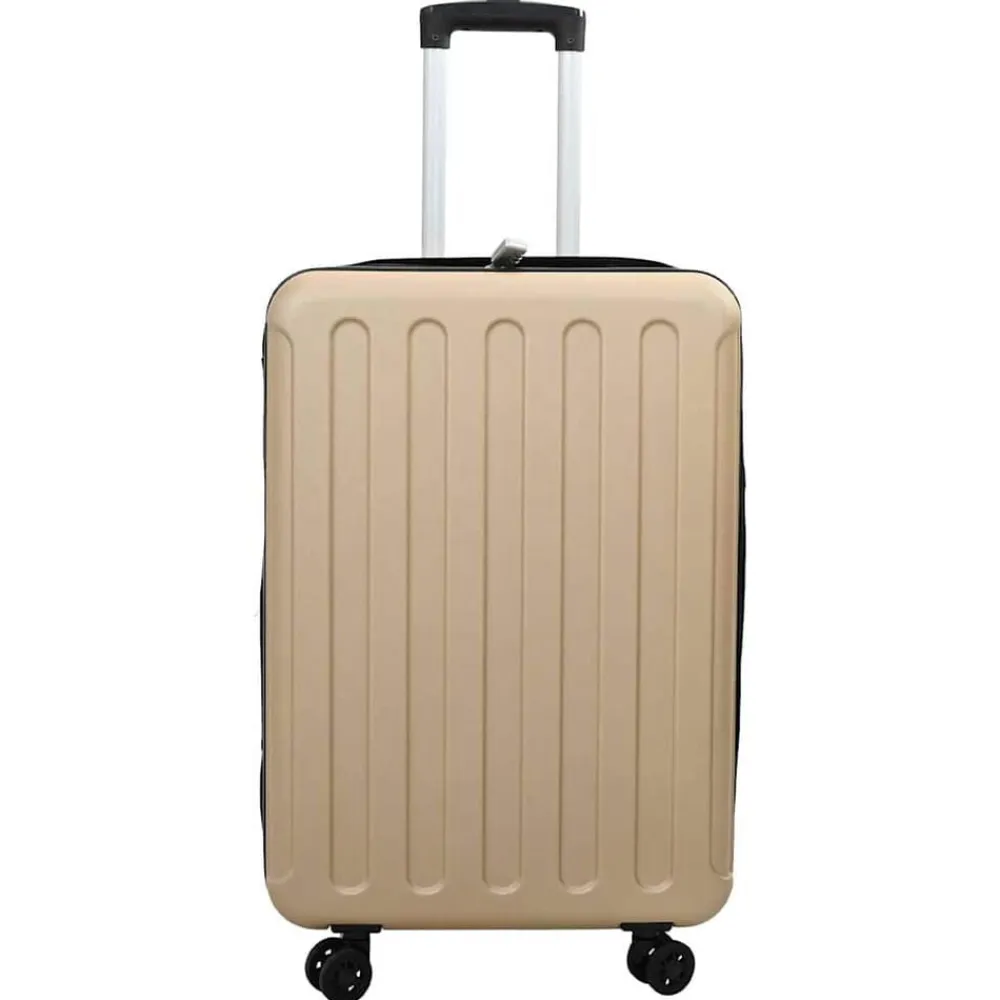 vidaXL Maletas Y Bolsos De Viaje-Maleta con cerradura champán 34 x 23 x 55.5 cm Plástico ABS