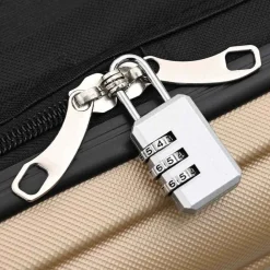 vidaXL Maletas Y Bolsos De Viaje-Maleta con cerradura champán 34 x 23 x 55.5 cm Plástico ABS