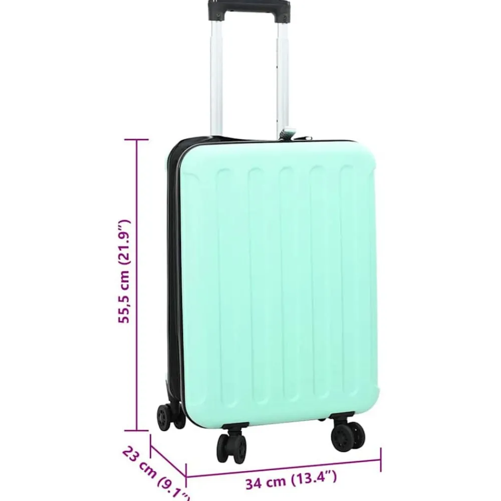 vidaXL Maletas Y Bolsos De Viaje-Maleta con cerradura 34 x 23 x 55.5 cm Plástico ABS