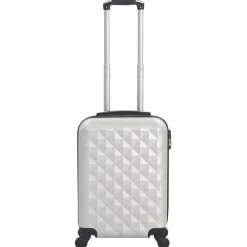vidaXL Maletas Y Bolsos De Viaje-Maleta con ruedas trolley rígida plateada brillante ABS