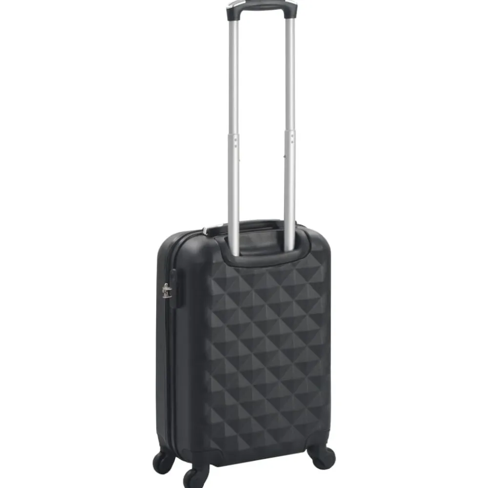 vidaXL Maleta con ruedas trolley rígida negra ABS Negro