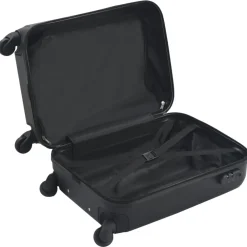 vidaXL Maleta con ruedas trolley rígida negra ABS Negro