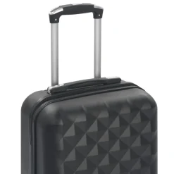 vidaXL Maleta con ruedas trolley rígida negra ABS Negro
