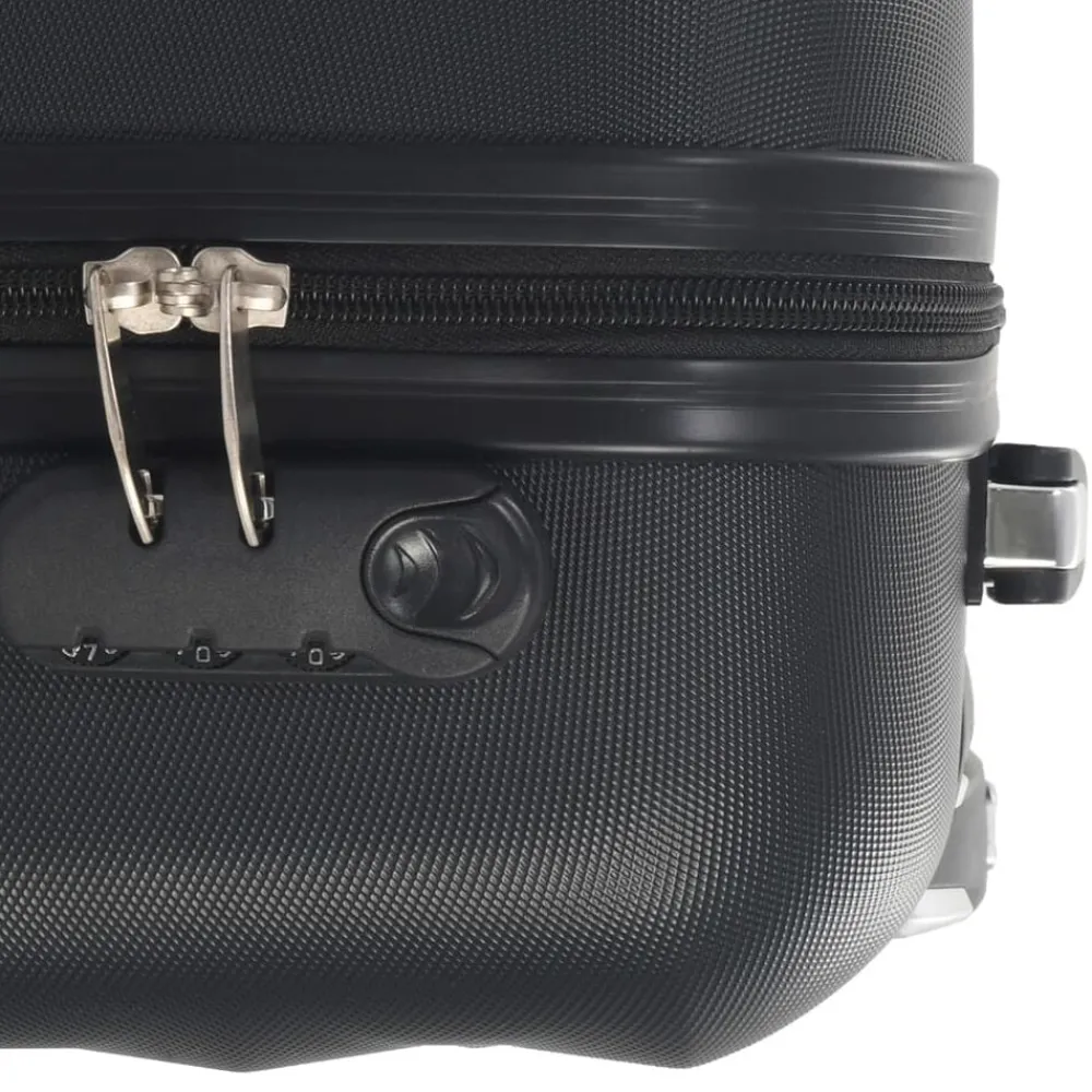 vidaXL Maleta con ruedas trolley rígida negra ABS Negro
