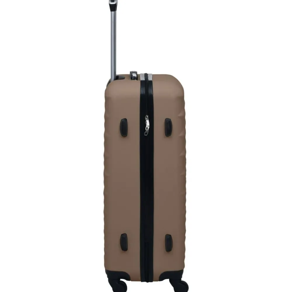 vidaXL Maletas Y Bolsos De Viaje-Maleta rígida con ruedas ABS marrón