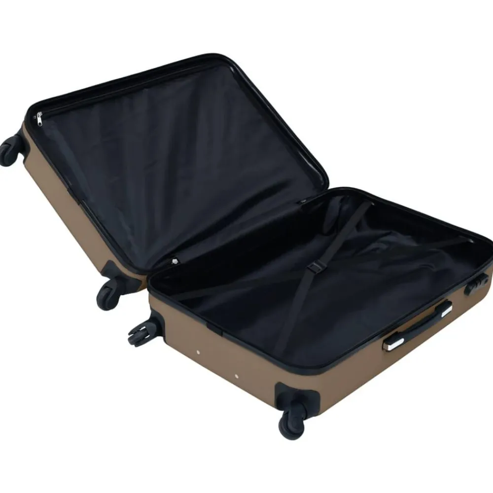 vidaXL Maletas Y Bolsos De Viaje-Maleta rígida con ruedas ABS marrón