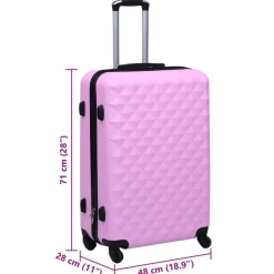vidaXL Maletas Y Bolsos De Viaje-Maleta rígida con ruedas ABS