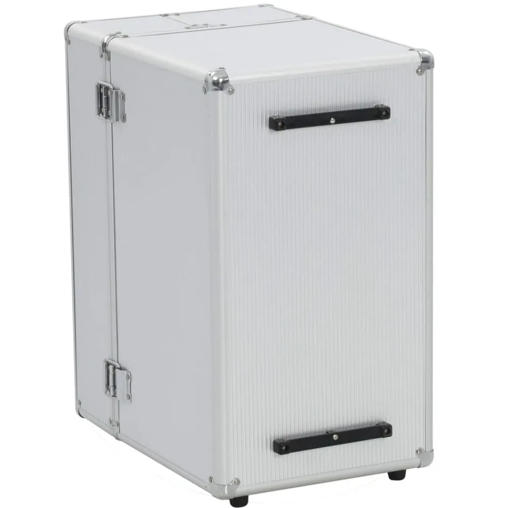 vidaXL Maletas Y Bolsos De Viaje-Maleta trolley de piloto aluminio plateado 47x39x27 cm