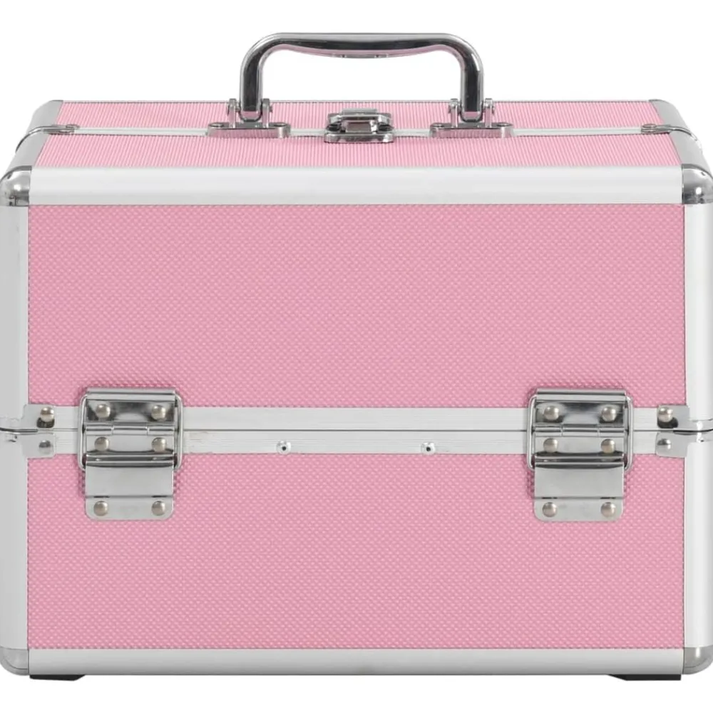 vidaXL Maletas Y Bolsos De Viaje-Maletín de maquillaje aluminio 22x30x21 cm