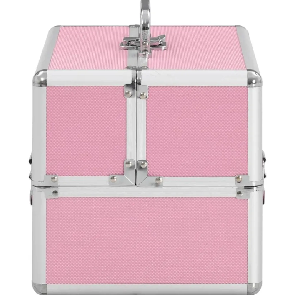 vidaXL Maletas Y Bolsos De Viaje-Maletín de maquillaje aluminio 22x30x21 cm